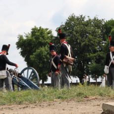 Champ de bataille avec soldats