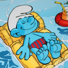 Schtroumpfs a la piscine