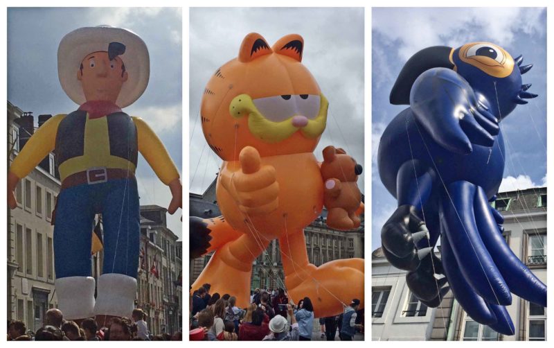 Parade des ballons Fête de la BD Bruxelles lucky luke garfield