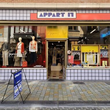 Façade du concept store Appart17 rue des Grands Carmes à Bruxelles