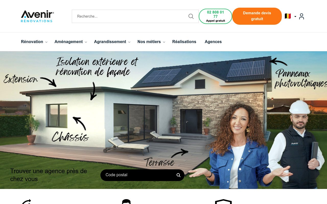 Apercu du site Avenir Rénovations