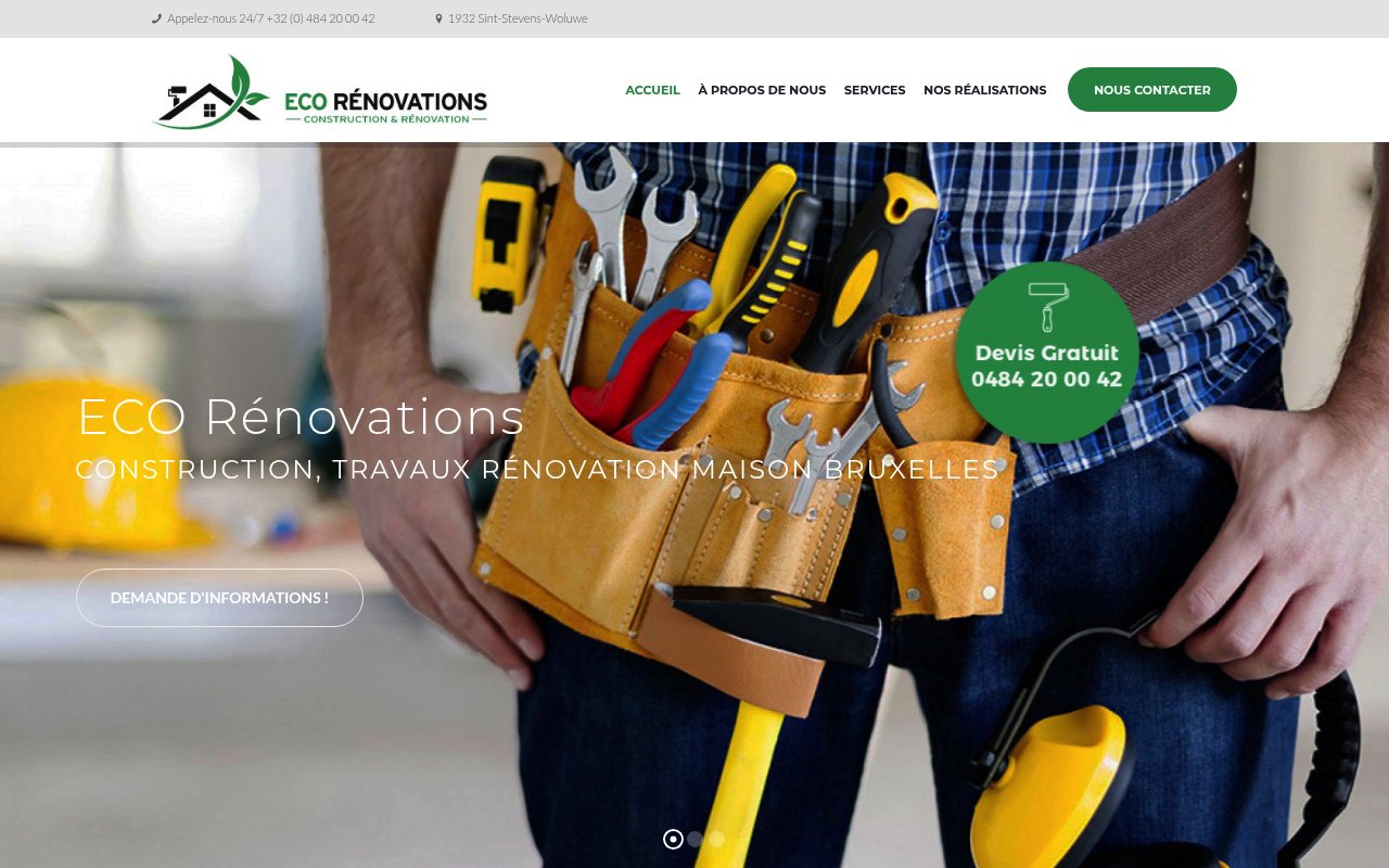 Apercu du site ECO Rénovations