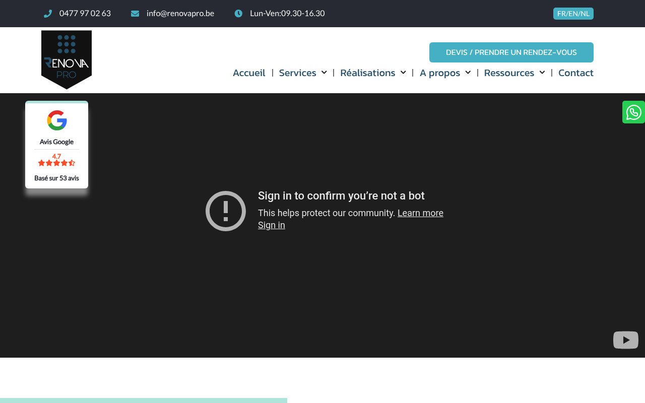 Apercu du site Rénovapro